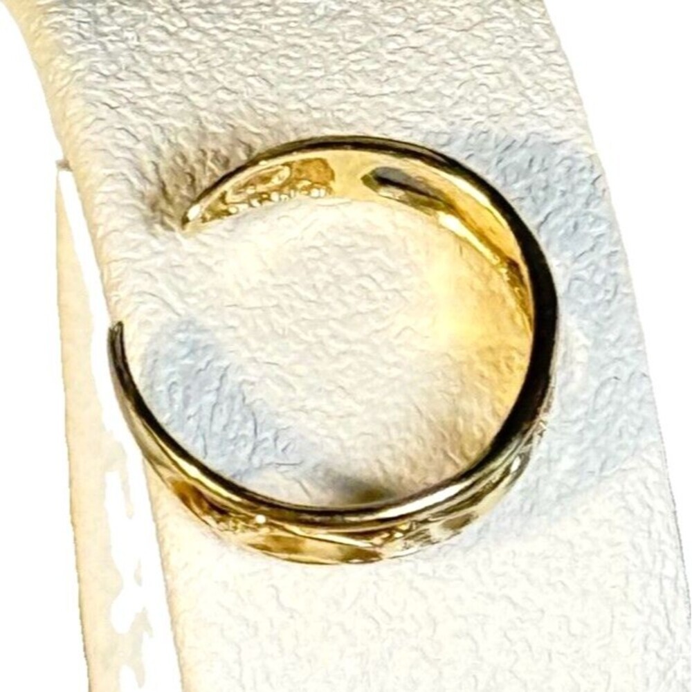 Signed JCM 14K Solid Gold Baby Footprint Cutout Toe / Midi Ring (1.00g) - Picture 11 of 12